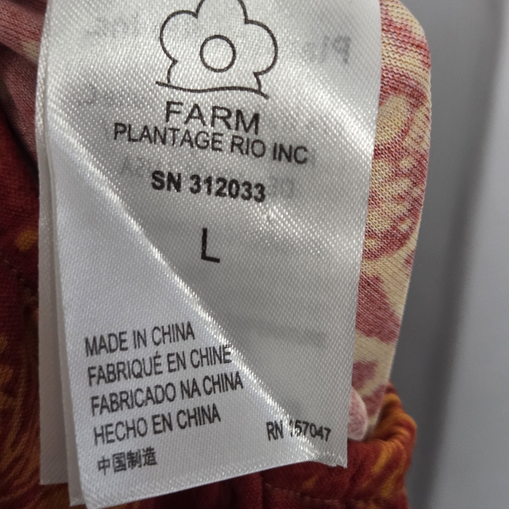 NWT FARM Rio Bandana Dream Multicolor Cut Out Maxi Dress Long Sleeve L $265 - Picture 10 of 12